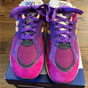 New Balance 990 Purple and Pink Sneakers